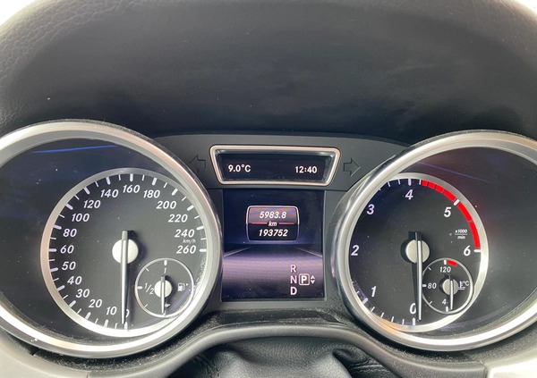 Mercedes-Benz ML cena 132900 przebieg: 193752, rok produkcji 2015 z Łuków małe 436